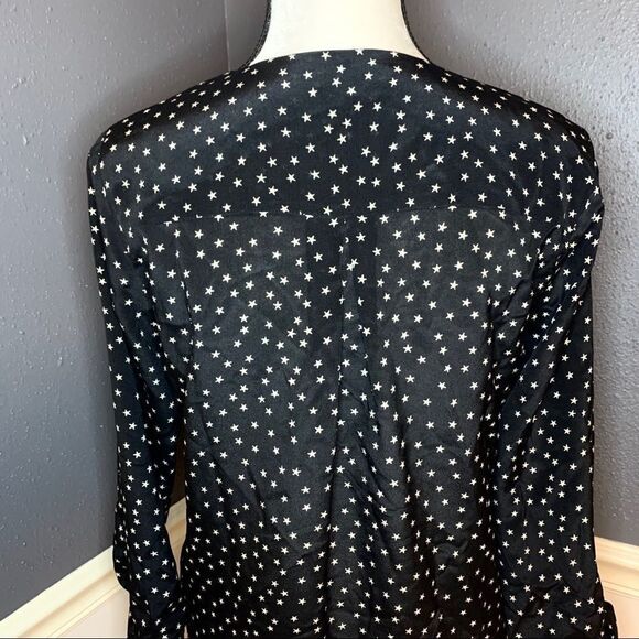 Madewell Silk Star Scatter Tie Sleeve blouse - Picture 11 of 13